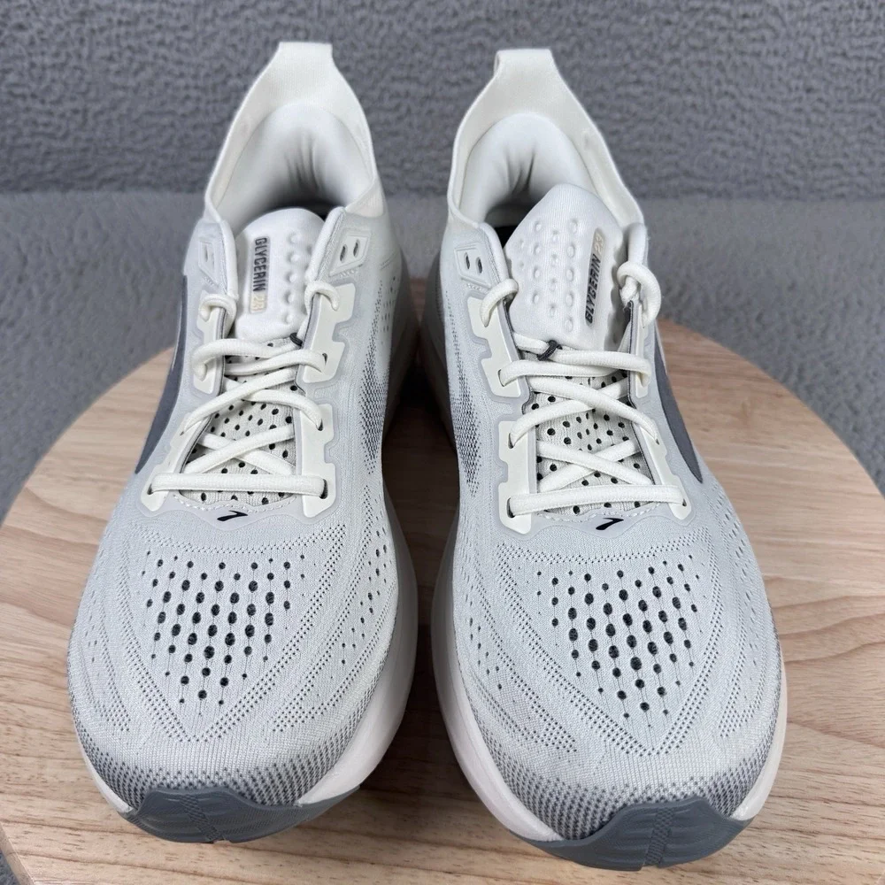 Brooks Glycerin 23 Mens 11 D Coconut Bleached Sand Grey Road Running Shoes - Picture 3 of 12